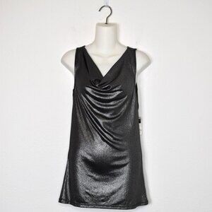South Pole Liquid Shine Tunic Sz M Metallic Party Cocktail Holiday Y2K 90s Retro